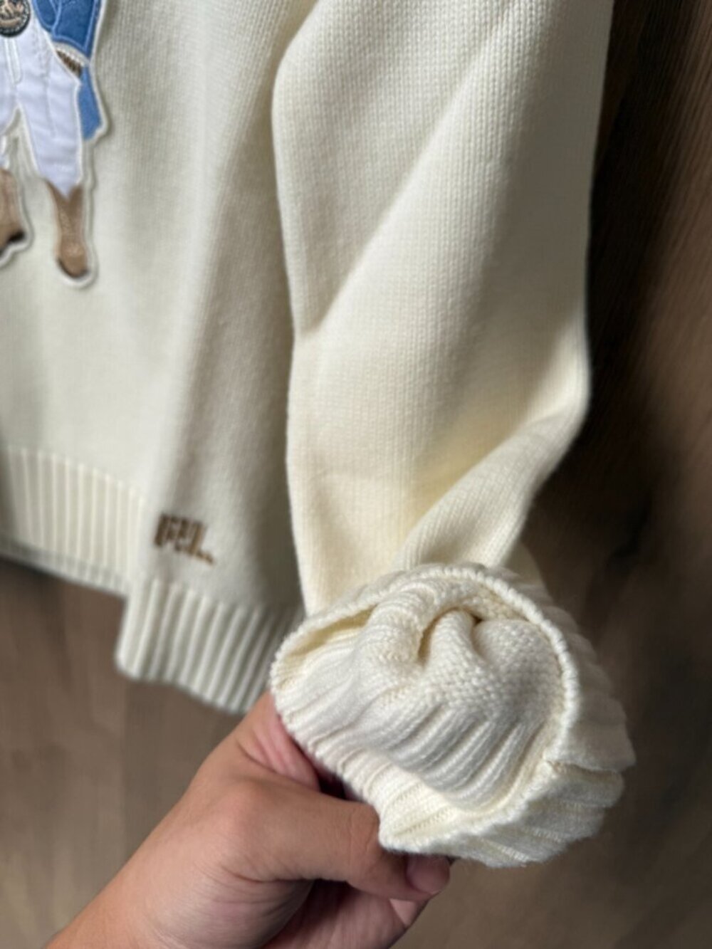 🧸 Ralph Lauren Bear Sweater Cream White - Picture 3 of 6